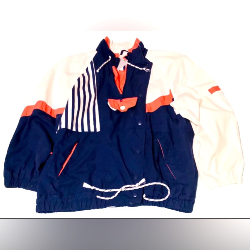 Vintage Westport Womens Jacket  Navy White And pink Colors Size Medium